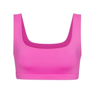 Skims Swim Tank Bikini Top Taffy Pink Size Medium